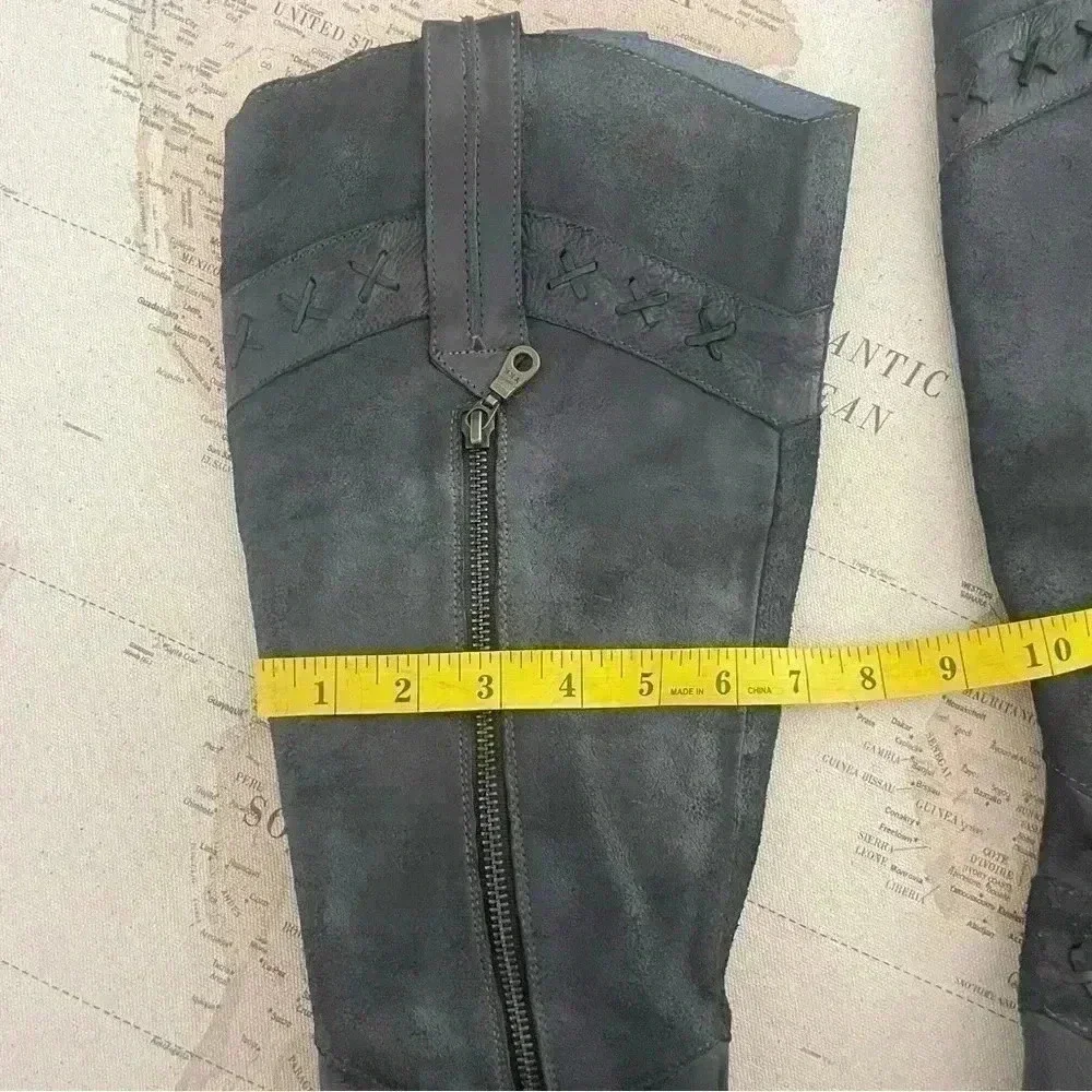 Bed Stu Midge Western Boots Cobbler Series Knee High Leather  Black 39 EUC